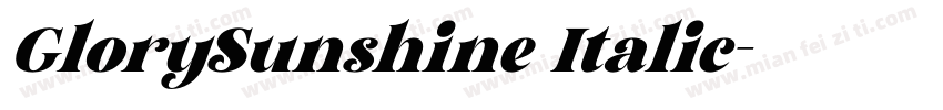 GlorySunshine Italic字体转换